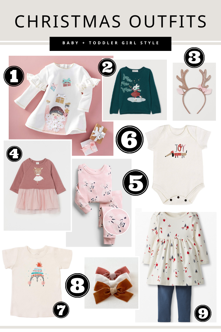 Christmas Outfits for baby + Toddler Girl - Oak + Oats