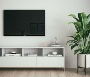 Black Flat Screen tv on White Wall
