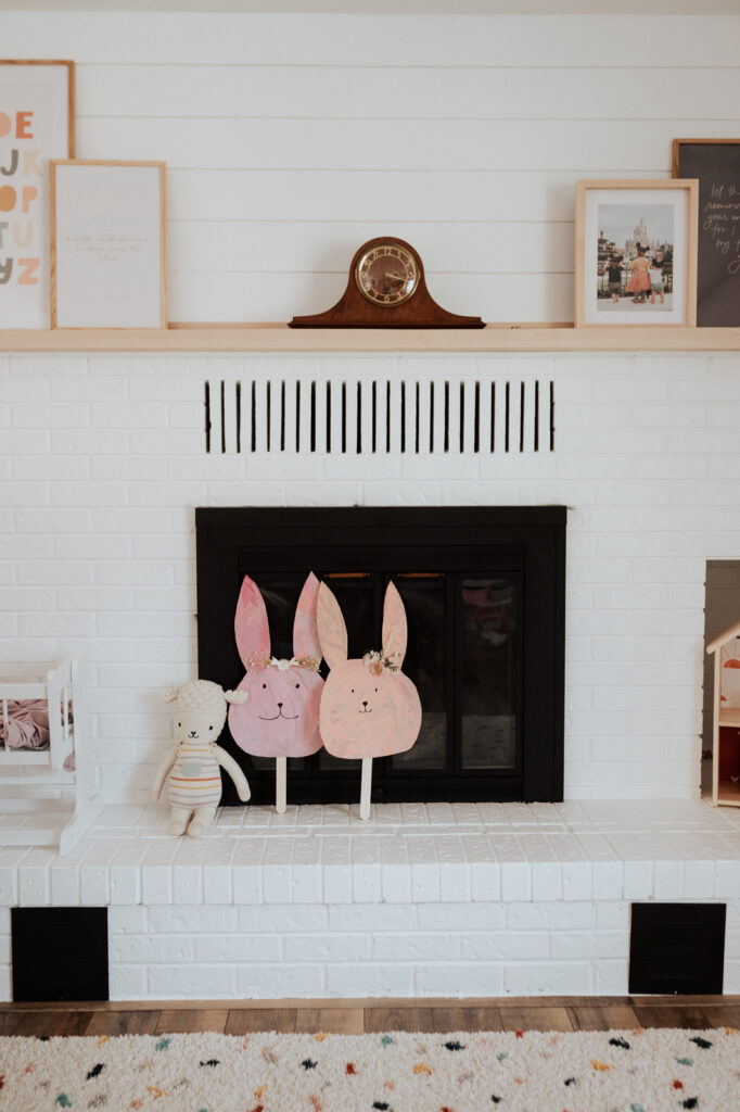 Easter bunny masks toddler craft idea